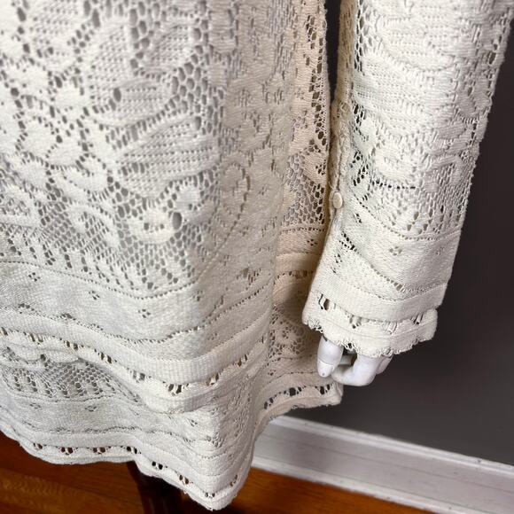See By Chloe Dress size 8 FR 42 lace long sleeve Victorian sweater tiered - Picture 10 of 15